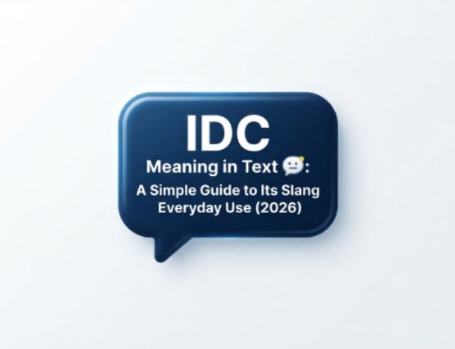 IDC Meaning in Text 💬 A Simple Guide to Its Slang Meaning & Everyday Use (2026)