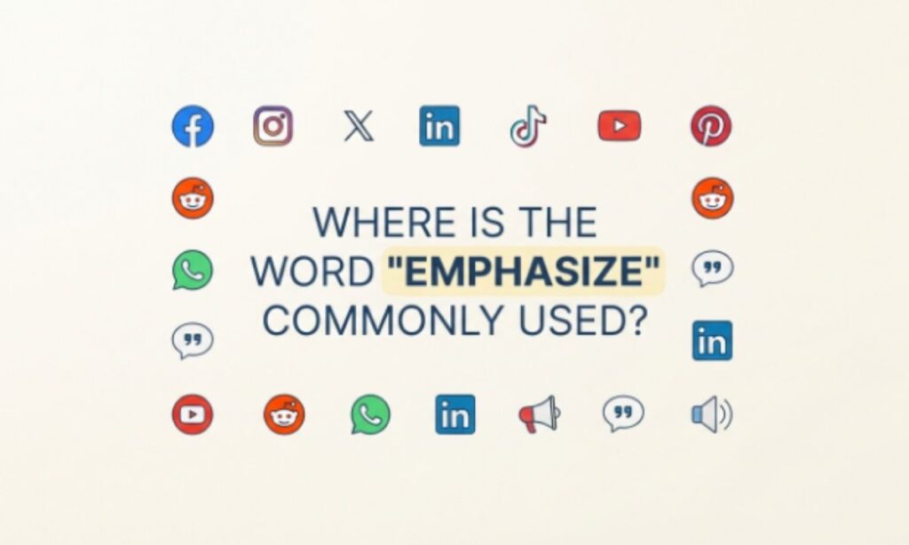Where Is the Word Emphasize Commonly Used