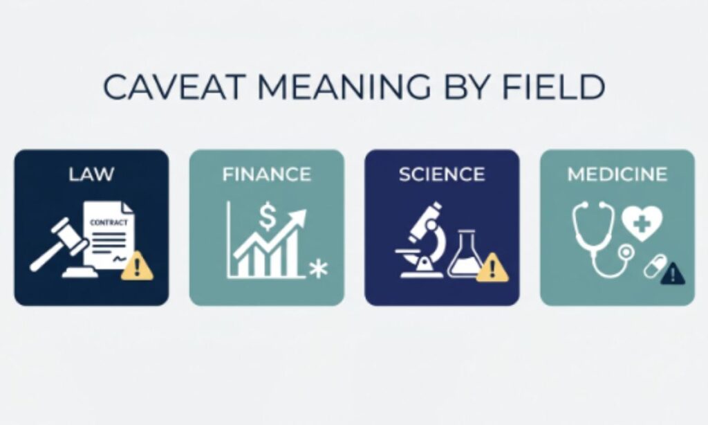 Caveat Meaning by Field