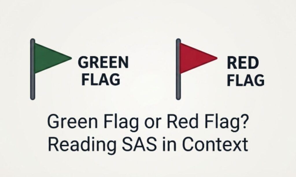 Green Flag or Red Flag Reading SAS in Context