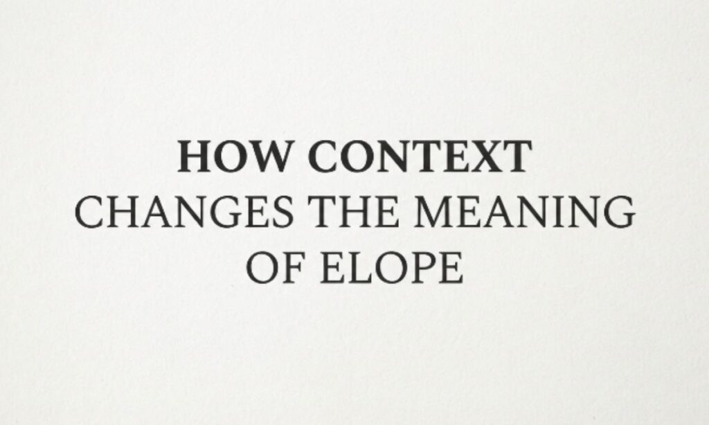 How Context Changes the Meaning of Elope