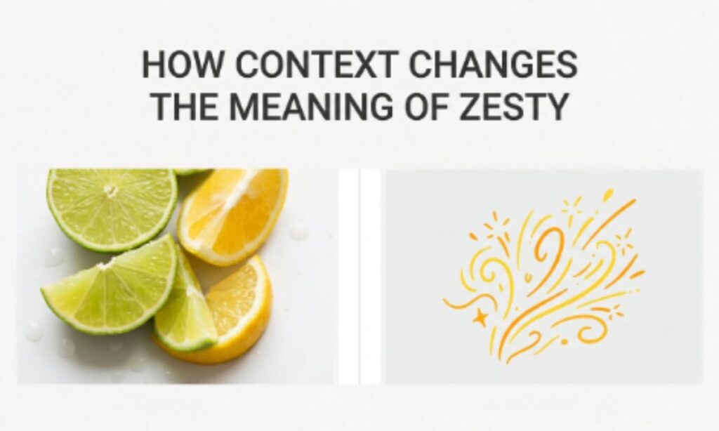 How Context Changes the Meaning of Zesty