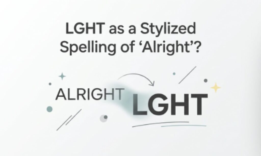LGHT as a Stylized Spelling of Alright