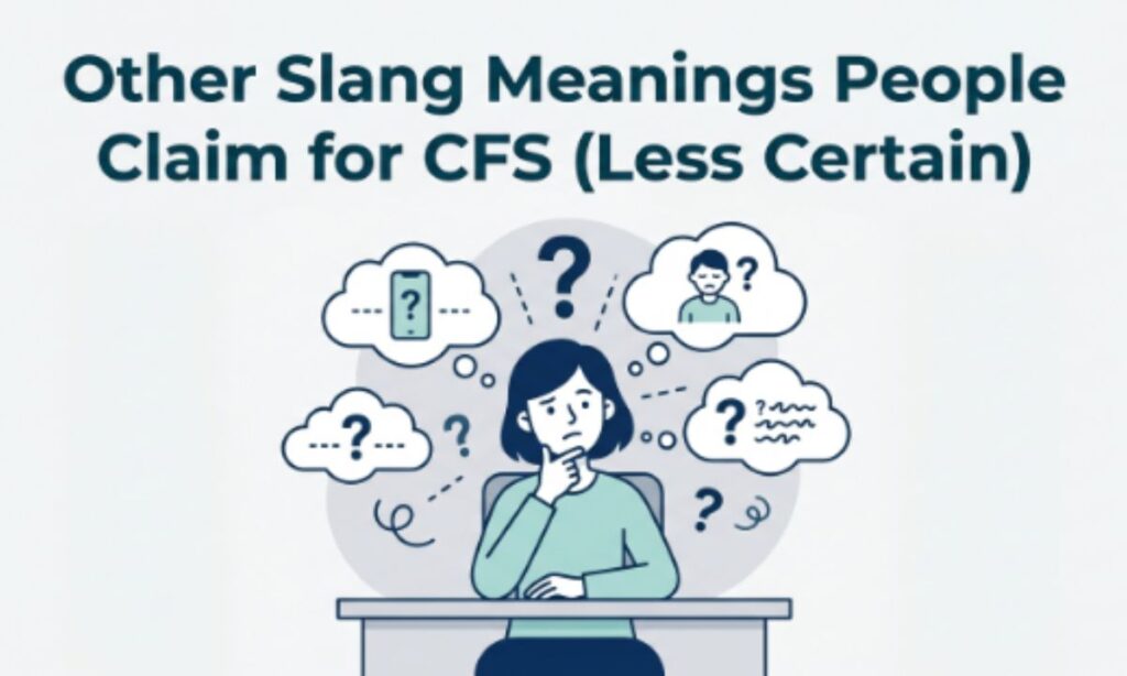 Other Slang Meanings People Claim for CFS (Less Certain)