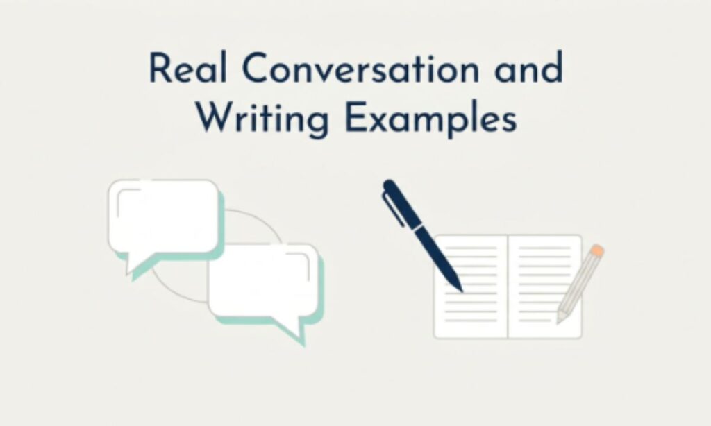 Real Conversation and Writing Examples