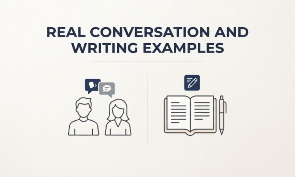 Real Conversation and Writing Examples