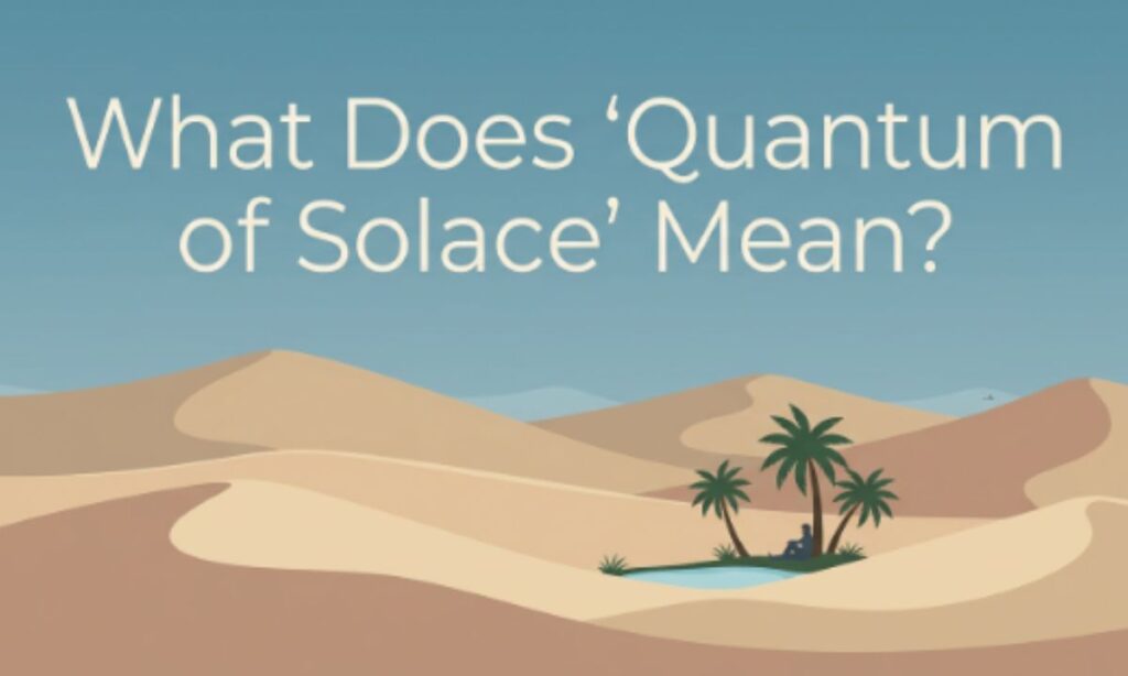 What Does Quantum of Solace Mean