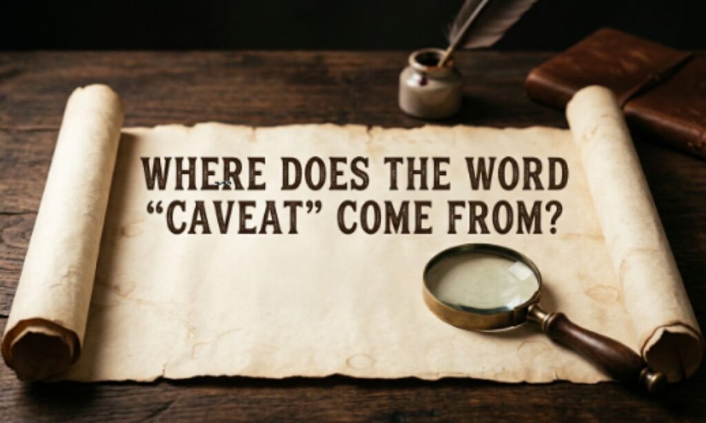 Where Does the Word Caveat Come From