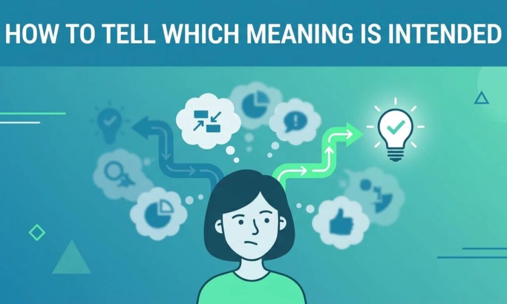 How to Tell Which Meaning Is Intended