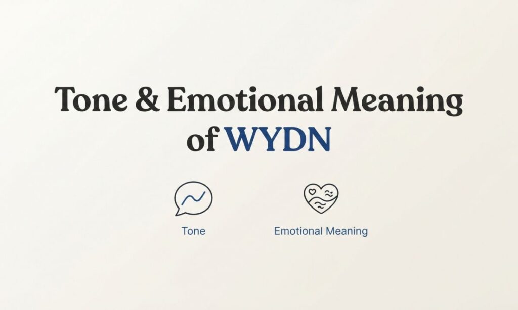 Tone & Emotional Meaning of WYDN